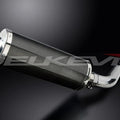 Delkevic 14" Carbon Oval Muffler - Honda VFR800 Interceptor 1998-2001