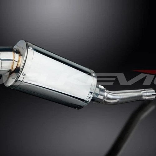 Delkevic SS70 9" Stainless Steel Oval Muffler Slip On - Honda CBR250R 2011-2014