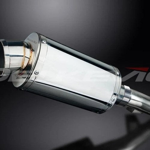 Delkevic 9" Stainless Steel Oval Muffler Slip On - Honda NC700S ABS 2011-2017
