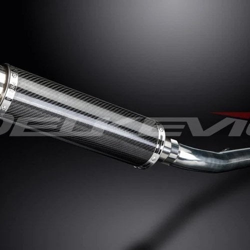 Delkevic 14" Carbon Round Exhaust Muffler Slip-on - Honda CBR600 F4i 2001-2006