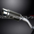 Delkevic 8" Mini Carbon Round Slip On Muffler - Kawasaki Z800 2013-2016 Exhaust