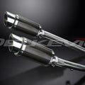 Delkevic 8" Carbon Round Slip On Mufflers - Kawasaki ZX-14 2012-2021 Exhaust