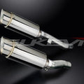 Delkevic 8" Stainless Round Mufflers - Kawasaki Ninja ZX6 ZZR600 90-01 Exhaust