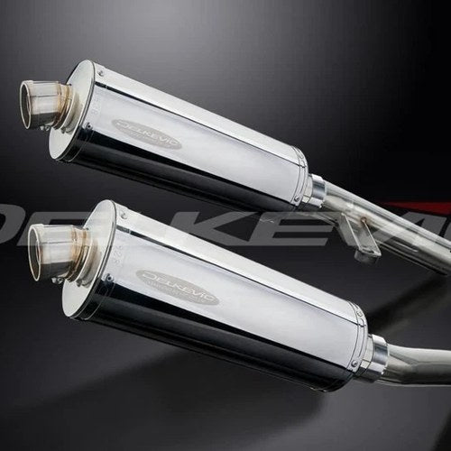 Delkevic 14” Stainless Slip On Mufflers - Kawasaki ZZR1200 2002-2005 Exhaust