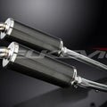 Delkevic 14" Carbon Oval Slip On Mufflers - Kawasaki ZX-14 2012-2021 Exhaust