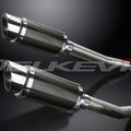 Delkevic 8" Carbon Round Mufflers - Suzuki Hayabusa GSX1300R 2008-2017 Exhaust