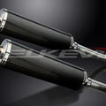 Delkevic 18" Carbon Oval Mufflers - Suzuki Hayabusa GSX1300R 2008-2017 Exhaust