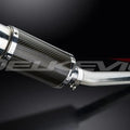 Delkevic 8" Carbon Round Slip On Muffler - Suzuki GSX-R1000 2005-2006 Exhaust