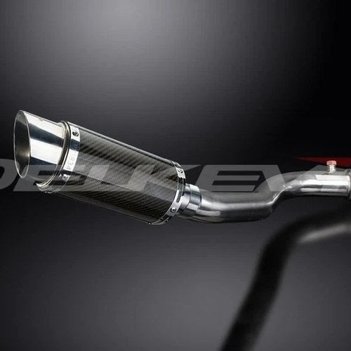 Delkevic 8" Carbon Round Slip On Muffler - Suzuki GSX-R1000 2007-2008 Exhaust