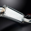 Delkevic 9" Stainless Oval Slip On Muffler - Suzuki SV650 1998-2002 Exhaust