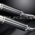 Delkevic 14" Carbon Round Slip On Mufflers - Yamaha FJR1300 2006-2021 Exhaust