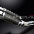 Delkevic 8" Carbon Fiber Round Slip On Muffler Yamaha FZR600R 4JH 95-99 Exhaust