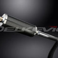 Delkevic 14" Carbon Fiber Oval Stubby Muffler - Yamaha YZF750R 1994-1998 Exhaust