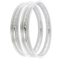 Rising Sun Silver Aluminum Rim Set - Honda CB175 CB175K Super Sport 1969 - 1973