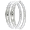 Rising Sun Silver Aluminum Rim Set - Honda CL200 Scrambler 200 - 1974