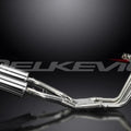 Delkevic Complete 4-2 Exhaust 9" Stainless Oval Muffler - Yamaha FJ1100 84-85