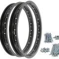 Rising Sun Black Aluminum Rim & Spoke Set - Honda CB750F - 1975 1976