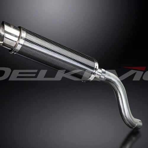 Delkevic 14" Carbon Round Muffler - Triumph Speed Triple 955i - 02-04 Exhaust
