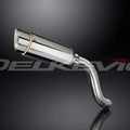 Delkevic 8" Stainless Round Muffler - Triumph Speed Triple 955i - 02-04 Exhaust