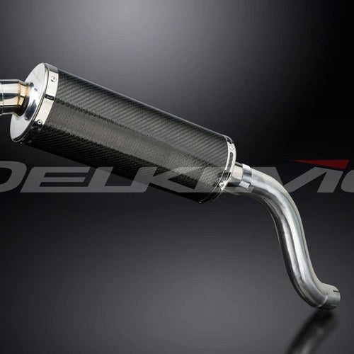 Delkevic 14" Carbon Fiber Oval Muffler Triumph Speed Triple 955i - 02-04 Exhaust