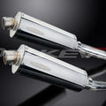 Delkevic 14" Stainless Steel Oval Mufflers - Triumph Trident 900 - 94-98 Exhaust