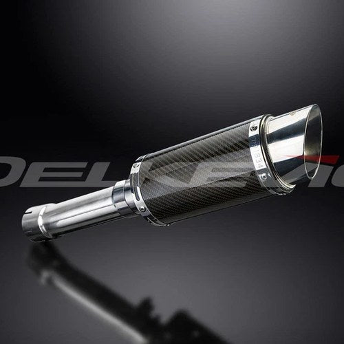 Delkevic 8" Mini Carbon Fiber Round Muffler - BMW F800GS - 2008-2016 Exhaust
