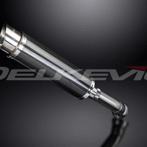 Delkevic 14" Carbon Fiber Round Stubby Muffler - BMW K1300GT - 2009-2011 Exhaust