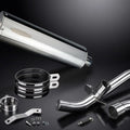 Delkevic 18" Stainless Oval Muffler - Ducati Multistrada 1200 - 16-18 Exhaust