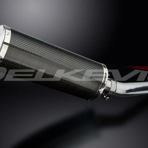Delkevic 14" Carbon Fiber Oval Muffler - Aprilia Rsv Mille 1000 - 98-03 Exhaust