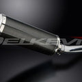 Delkevic 14" Carbon Fiber Oval Muffler - Aprilia Rsv Mille 1000 - 98-03 Exhaust