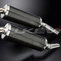 Delkevic 14" Carbon Fiber Oval Mufflers Aprilia Rsv 1000 R Factory 03-10 Exhaust