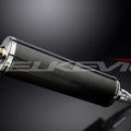 Delkevic 18" Carbon Fibe Oval Muffler - Kymco Downtown 300i - 11-16 Exhaust