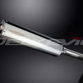 Delkevic 18" Stainless Steel Oval Muffler - Yamaha FZR1000 Exup - 89-95 Exhaust