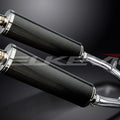 Delkevic 18" Carbon Fiber Oval Mufflers Honda VTR1000F Super Hawk 97-03 Exhaust