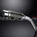 Delkevic 8" Mini Carbon Fiber Round Muffler - Honda VFR750 - 1994-1997 Exhaust