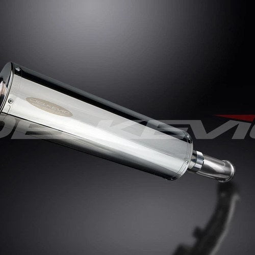 Delkevic 18" Stainless Steel Oval Muffler - Suzuki V-Strom 1000 - 14-20 Exhaust