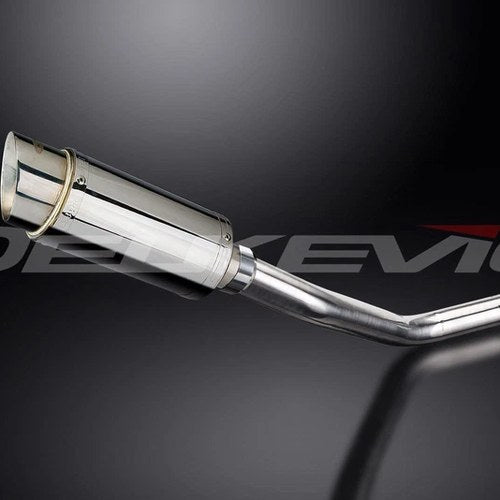 Delkevic 8" Stainless Steel Round Muffler - Suzuki GSX-R600 - 2006-2007 Exhaust