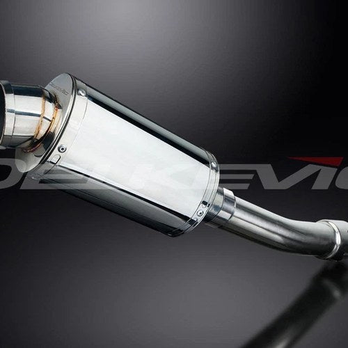 Delkevic 9" Stainless Steel Oval Muffler - Suzuki GSX-R750 Srad - 96-99 Exhaust