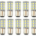 Set of 10 - LED Bulbs - 27 Smd - 1157 - Yellow - RV Camper Car Truck Motorcycle