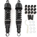 Black Performance Motorcycle Rear Shocks 335mm 13 1/8" Lower Eye Pair