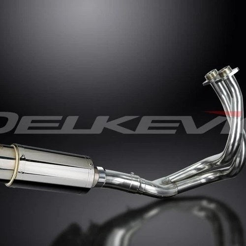 Delkevic 2-1 Stainless Exhaust System 8" Muffler - Kawasaki Ninja 650 2017-2024