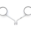 Set of 2 Universal Round Chrome Motorcycle Mirrors - 8mm - Honda Early Style