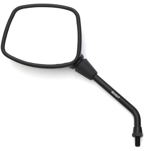Universal Left Side Black Motorcycle Mirror - 10MM x 1.25 Honda Kawasaki Suzuki