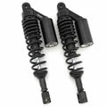All Black Remote Reservoir Motorcycle Shocks - Eye To Clevis - 350mm 360mm