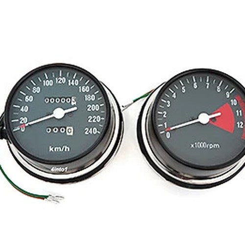 Speedometer & Tachometer Set - Honda CB750 - 1973-1978 - Kilometer Kmh