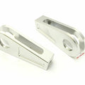 TTR400 Aluminum Anodized Chain Adjuster Set - Silver - CB350F CB360 CB400
