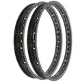 Rising Sun Black Aluminum Rim Set - Honda CT110 Trail 110 - 1980 - 1986