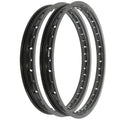 Rising Sun Black Aluminum Rim Set - Honda C70 Passport - 1980 - 1983