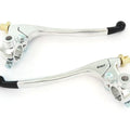 Yamaha Rubber Tipped Motorcycle Lever Perch Set Clutch + Drum Brake Chrome 7/8"
