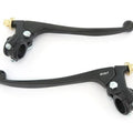 Suzuki Motorcycle Lever Perch Assembly Set - Clutch + Drum Brake - Black - 7/8"